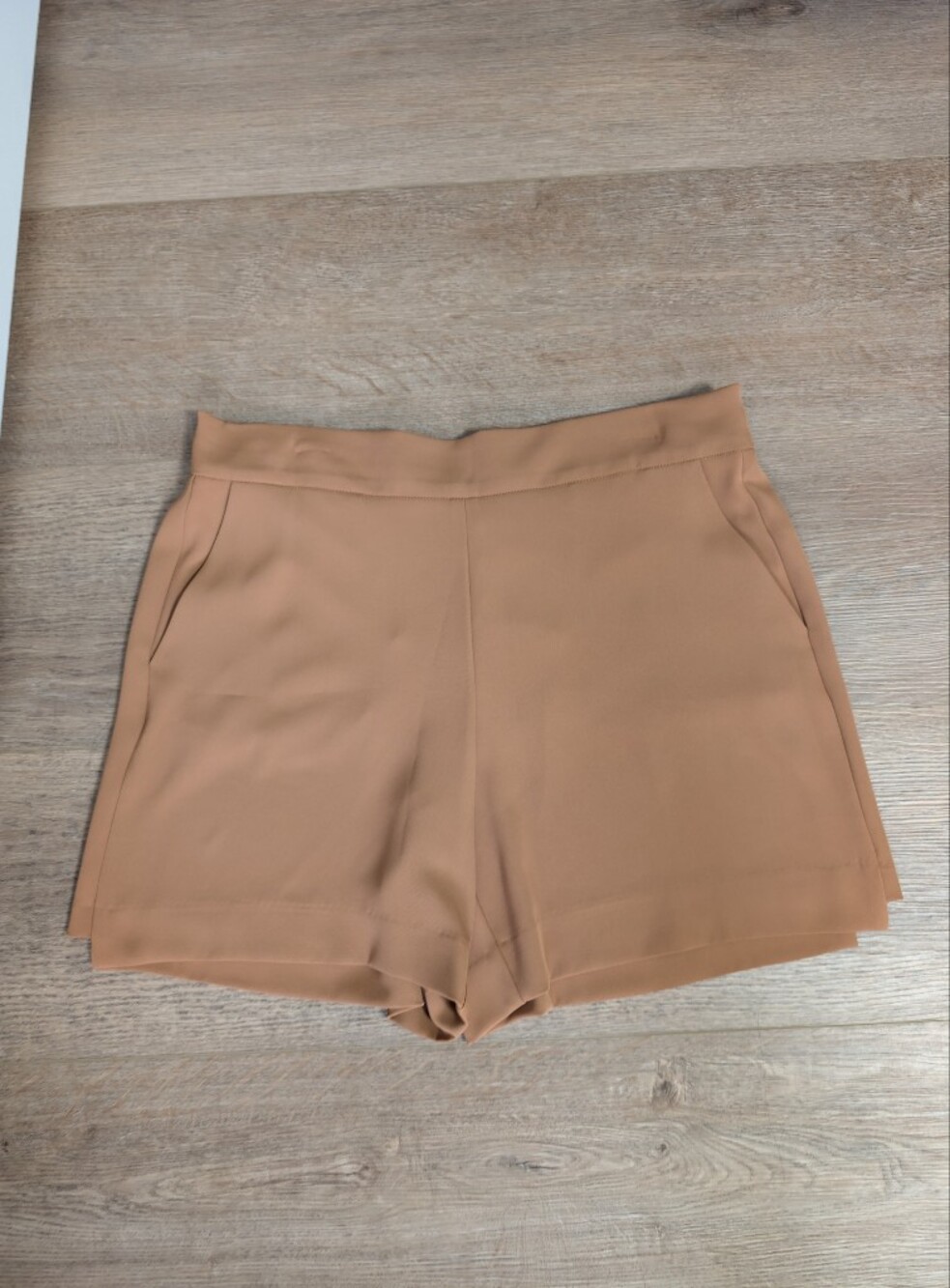 High-Waist I Love Tyler Madison Women's Shorts in Camel